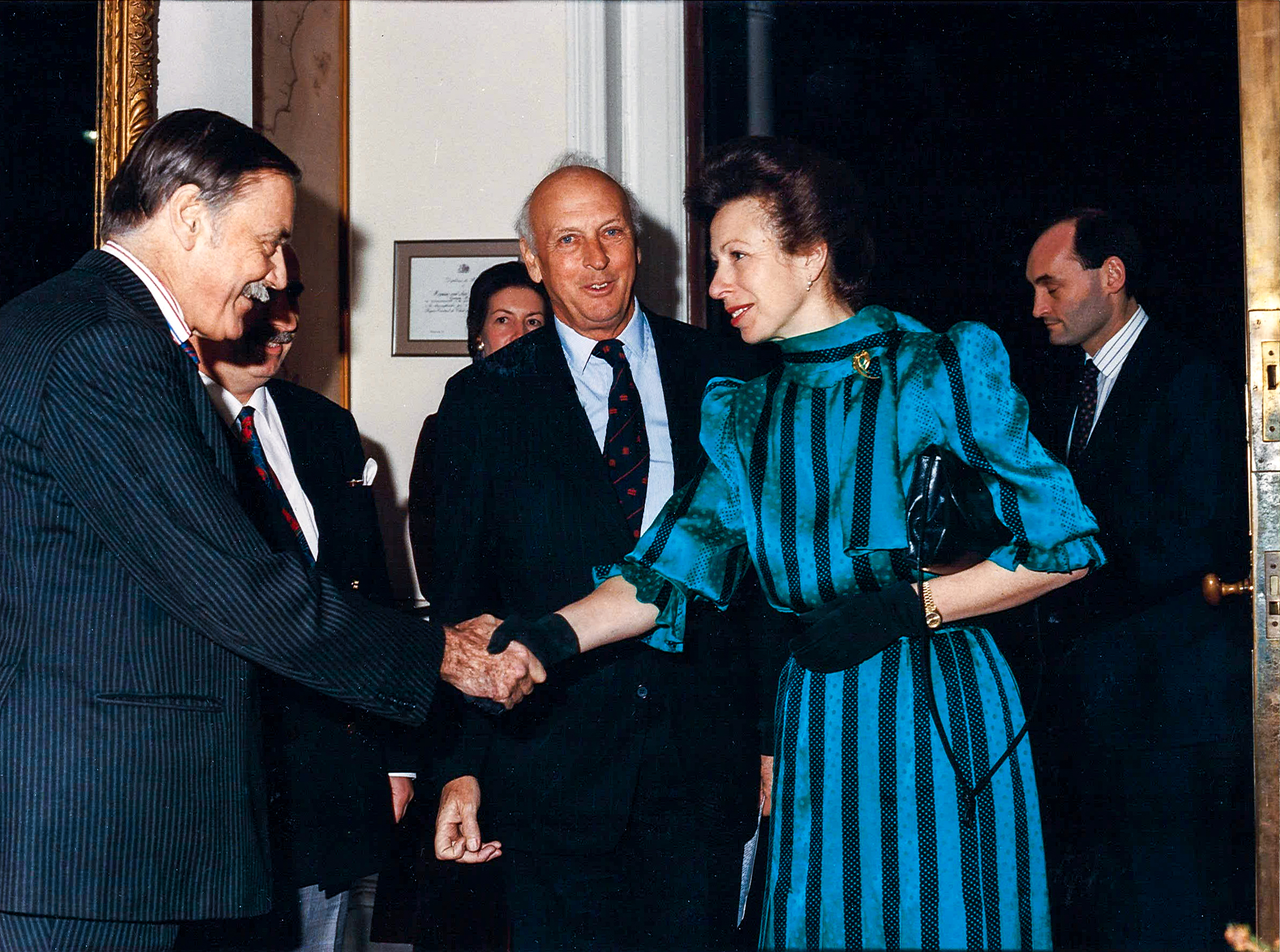 Viscount Montgomery with HRH The Princess Royal and other senior Canning House figures in 1992