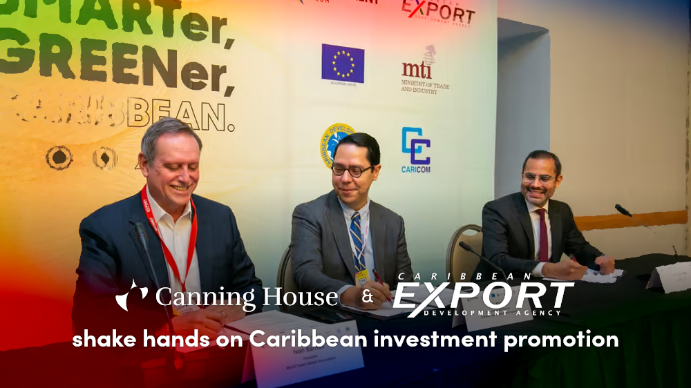 Canning House and Caribbean Export shake hands on...